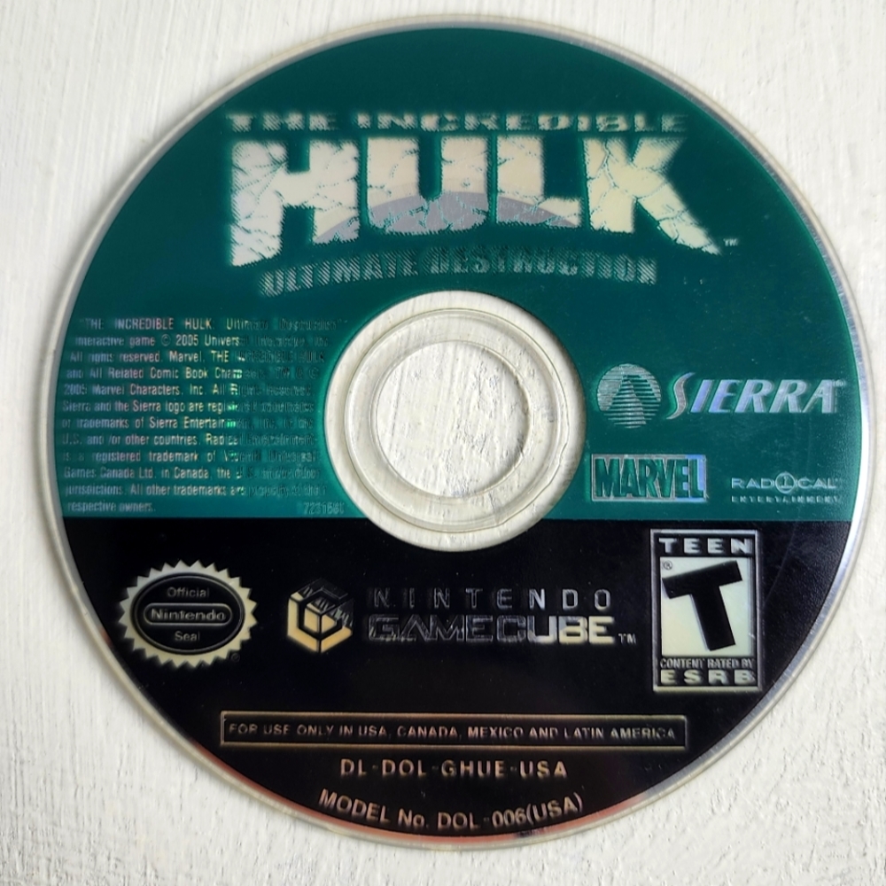 The Incredible Hulk: Ultimate Destruction (Nintendo GameCube) Game only- Tested